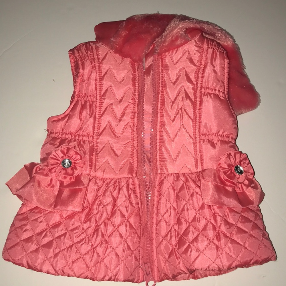 Pink vest jacket hoodie(12M)